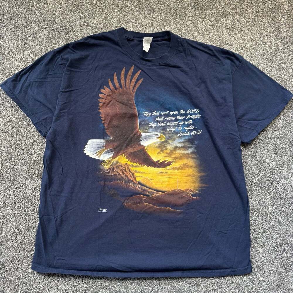 Kerusso Isaiah 40:31 Eagle Graphic T-Shirt Christian Faith Gildan Heavy Cotton 2
